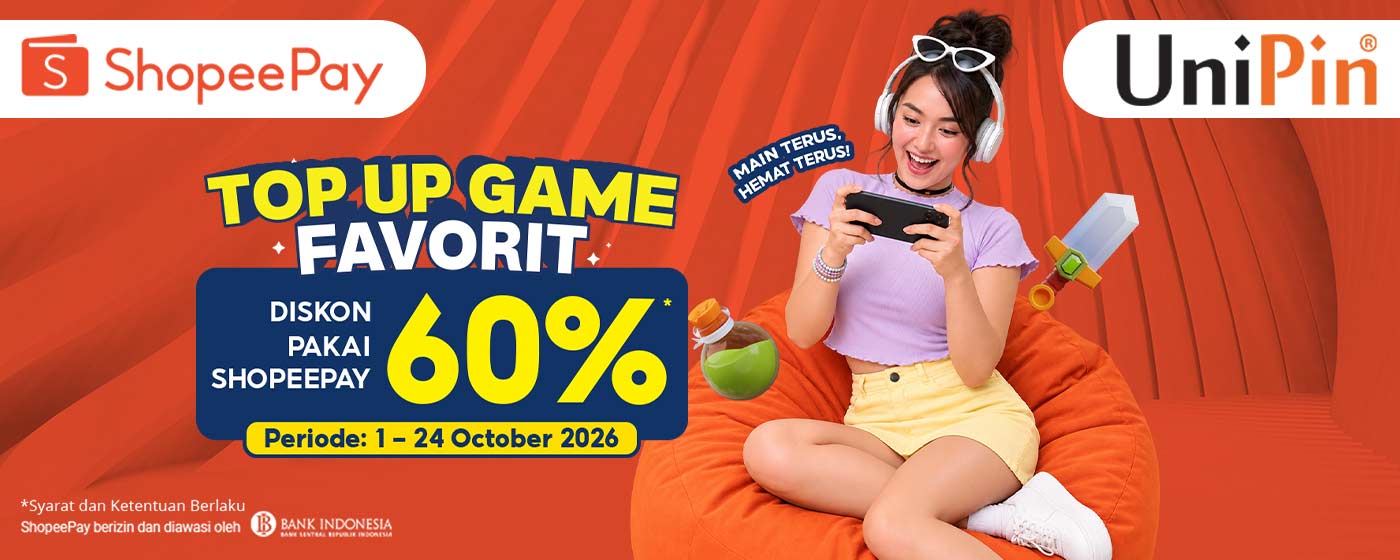 Top Up Game Favorit, Makin Hemat Pakai ShopeePay!
